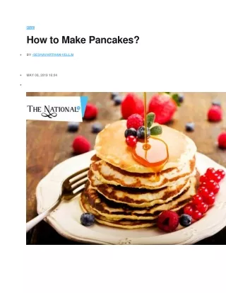 food how to make pancakes