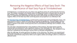 removing the negative effects of kaal sarp dosh the significance of kaal sarp puja at trimbakeshwar