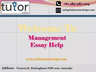 Management Essay Help PPT