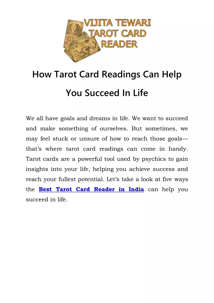 how tarot card readings can help