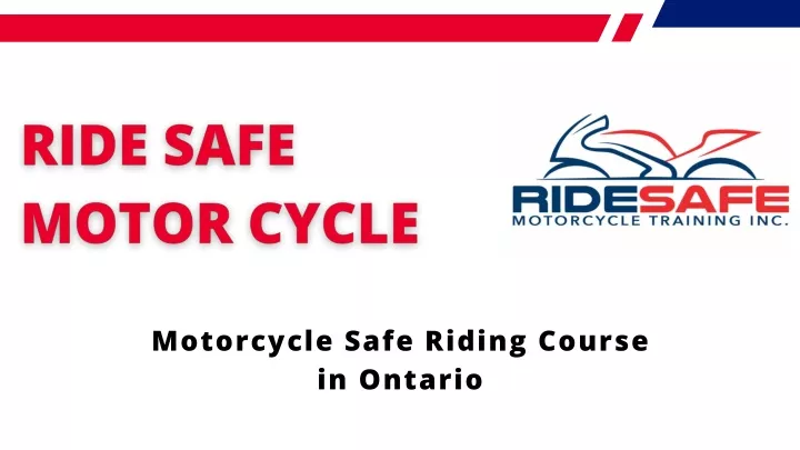 motorcycle safe riding course in ontario