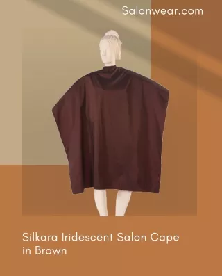 Brown Silkara Iridescent Cape - Salonwear