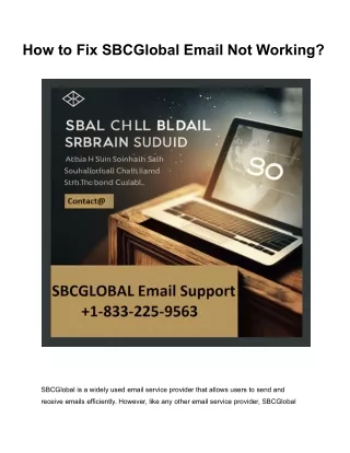How to Fix SBCGlobal Email Not Working?
