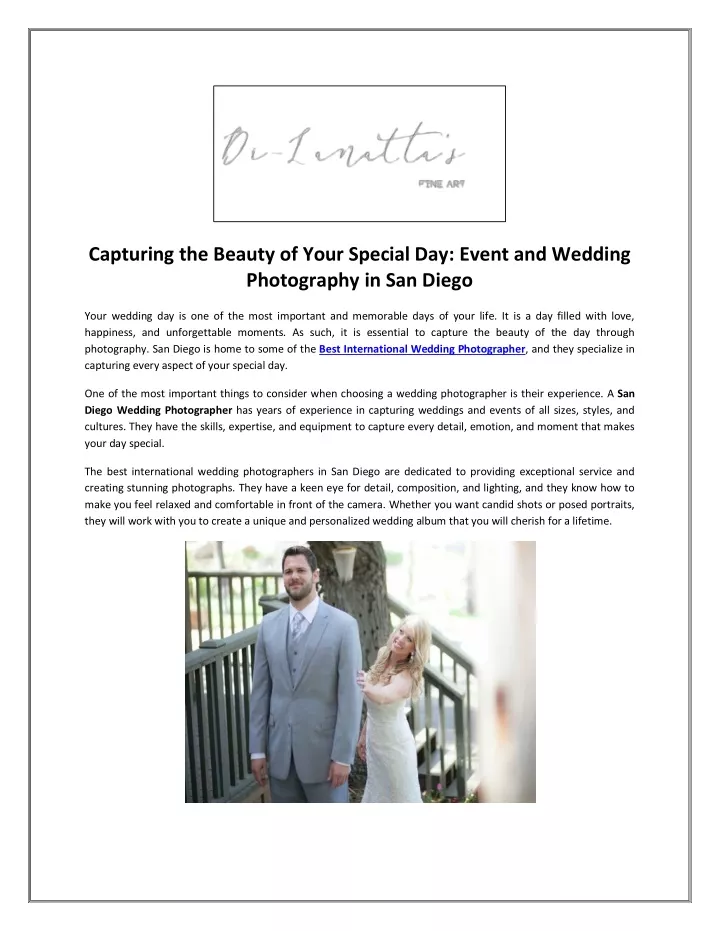 capturing the beauty of your special day event