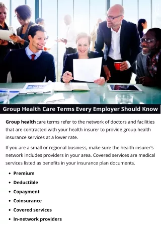 Group Health Care Terms Every Employer Should Know