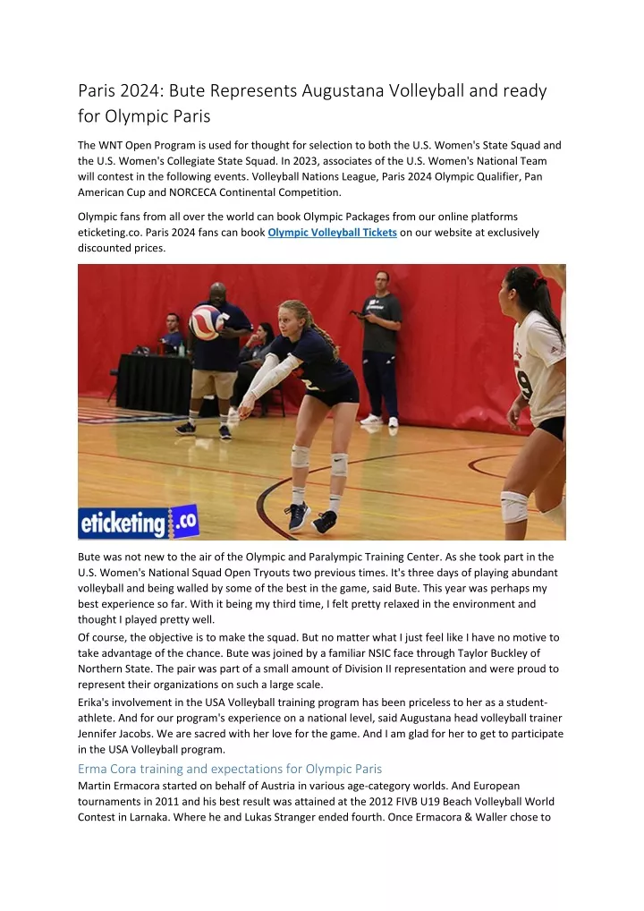 paris 2024 bute represents augustana volleyball