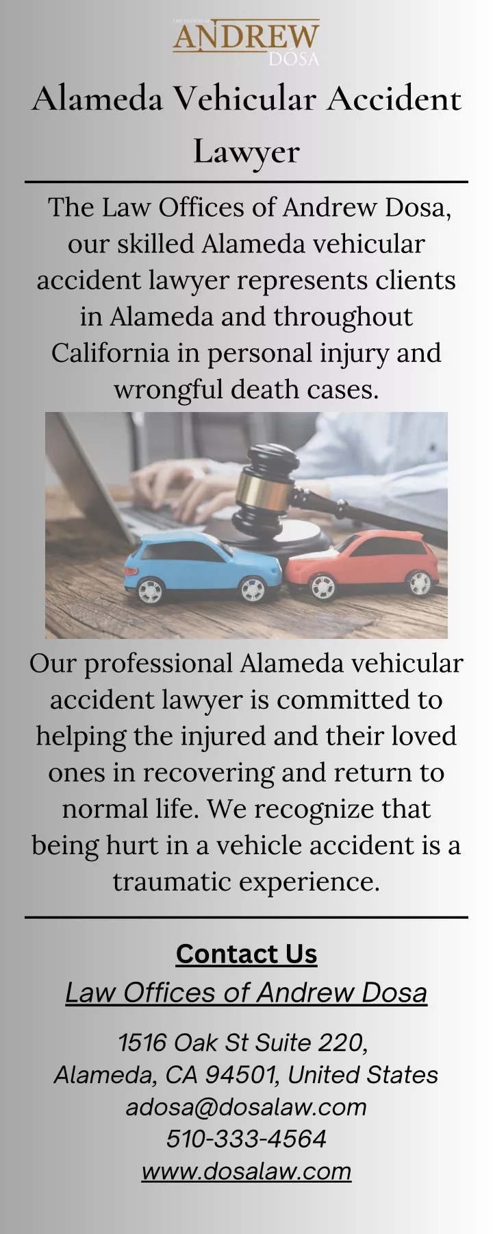 alameda vehicular accident lawyer