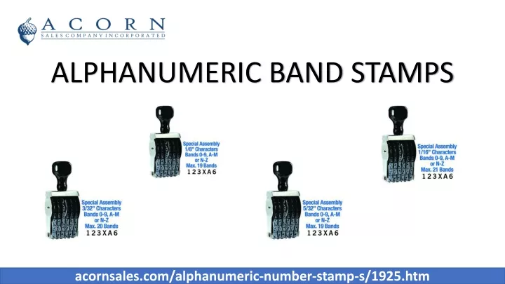 alphanumeric band stamps