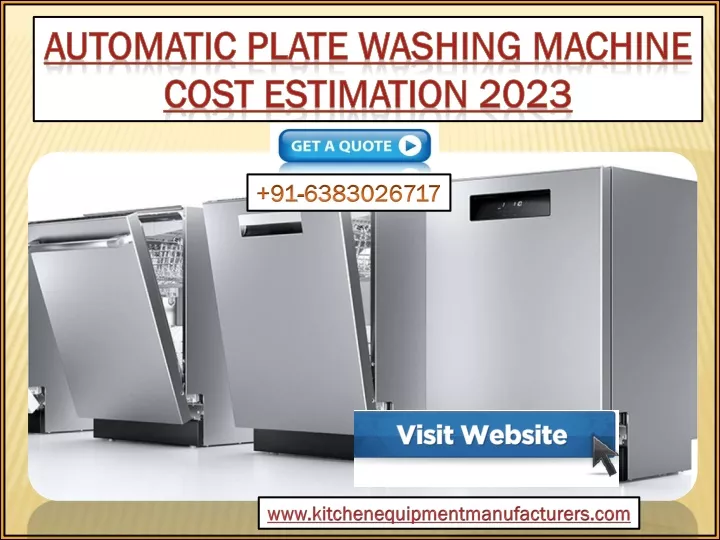 automatic plate washing machine cost estimation