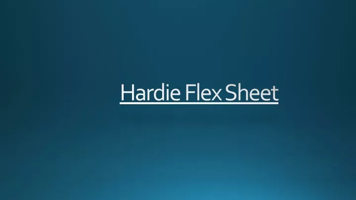 hardie flex sheet