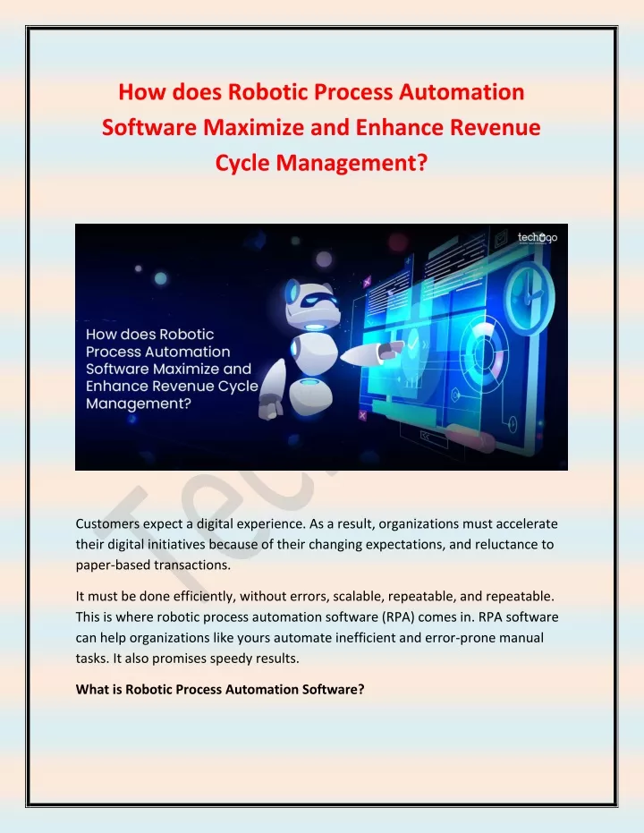 how does robotic process automation software