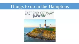 Things to do in the Hamptons