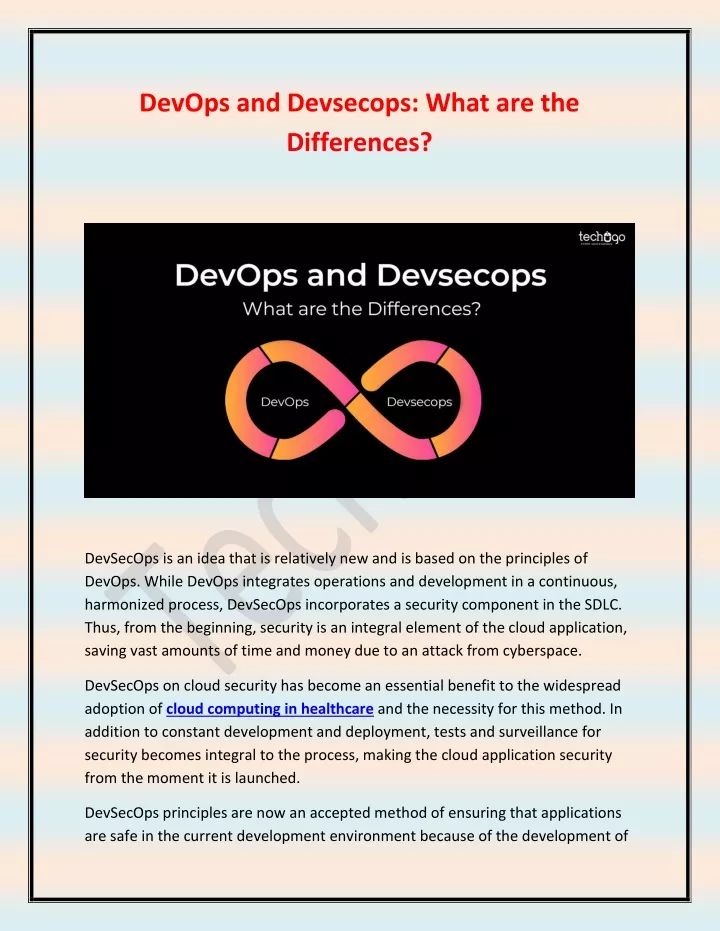 devops and devsecops what are the differences