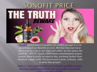 sonofit performance is audible or visible enough