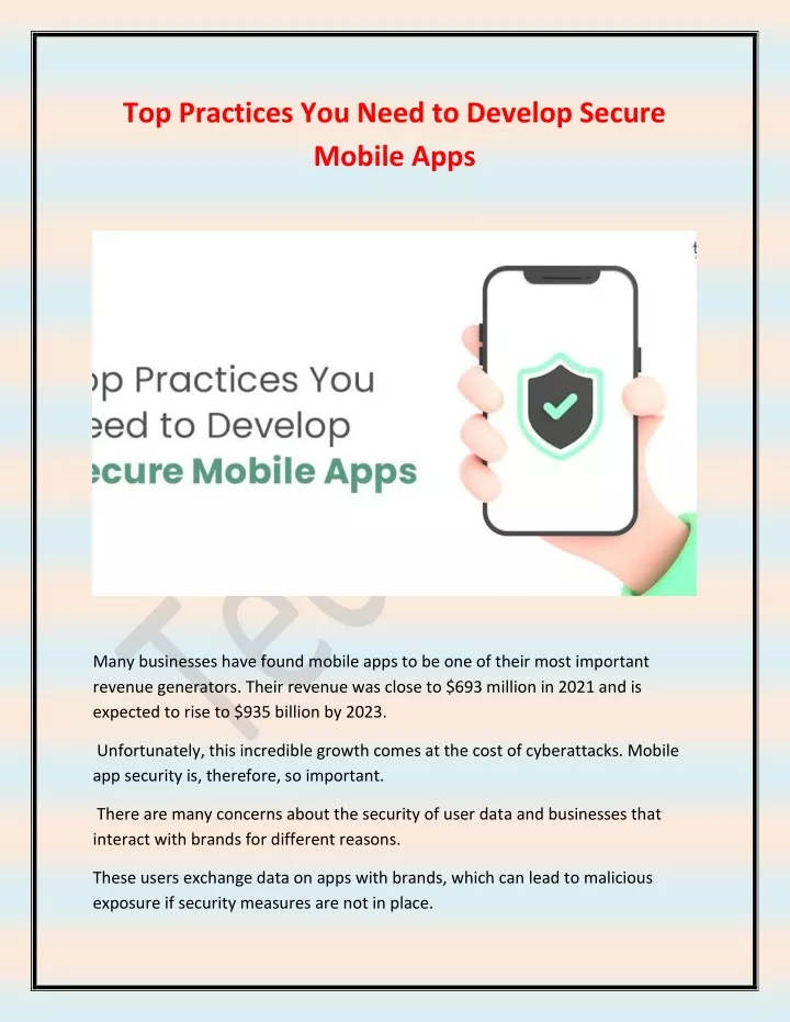 top practices you need to develop secure mobile