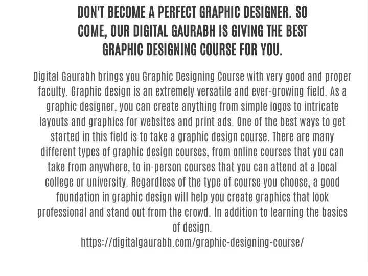 don t become a perfect graphic designer so come
