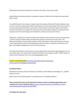 global motorized prosthesis market size overview