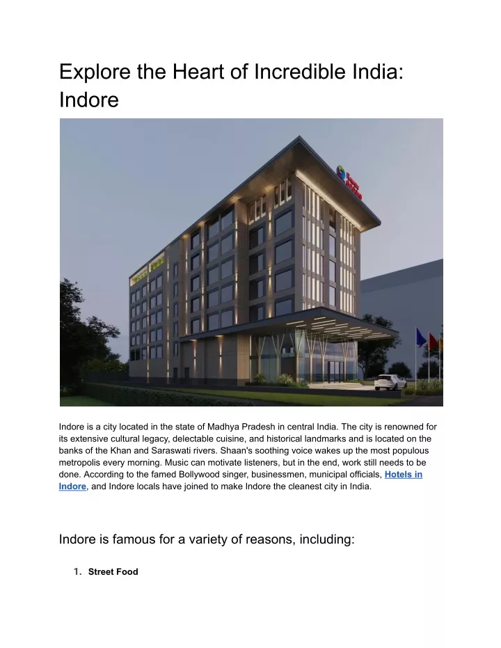 explore the heart of incredible india indore