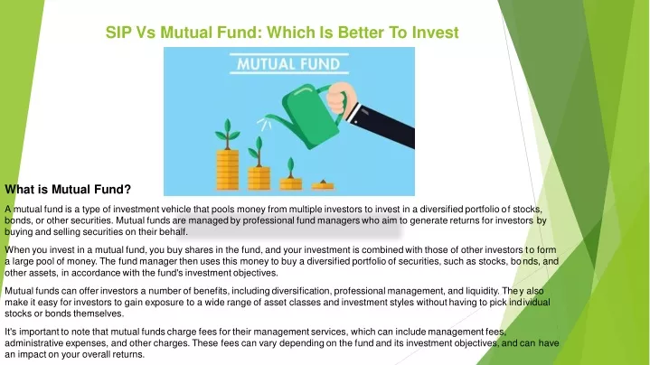 sip vs mutual fund which is better to invest
