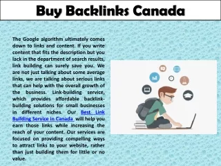 Buy Quality Backlinks Canada