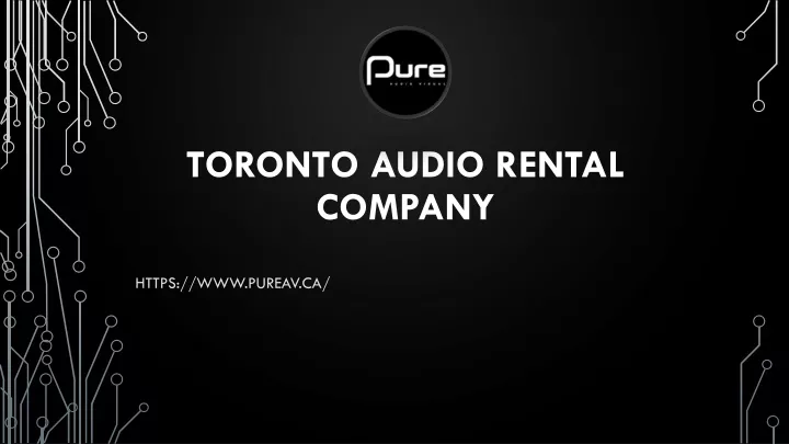 toronto audio rental company