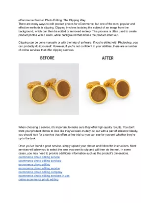 ecommerce product photo editing the clipping
