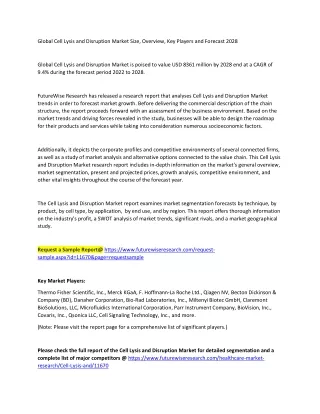 global cell lysis and disruption market size