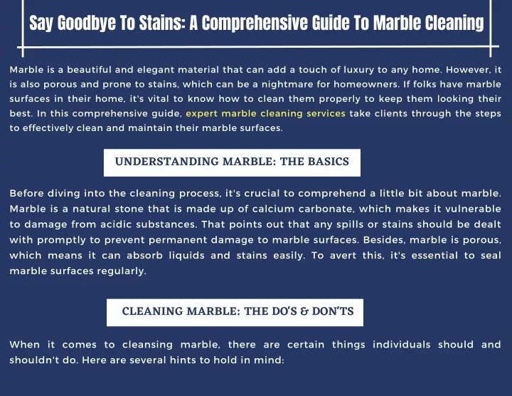 say goodbye to stains a comprehensive guide