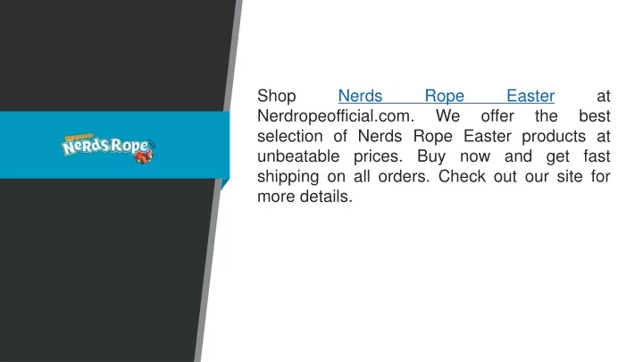 shop nerds rope easter at nerdropeofficial