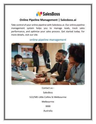 Online Pipeline Management | Salesboss.ai