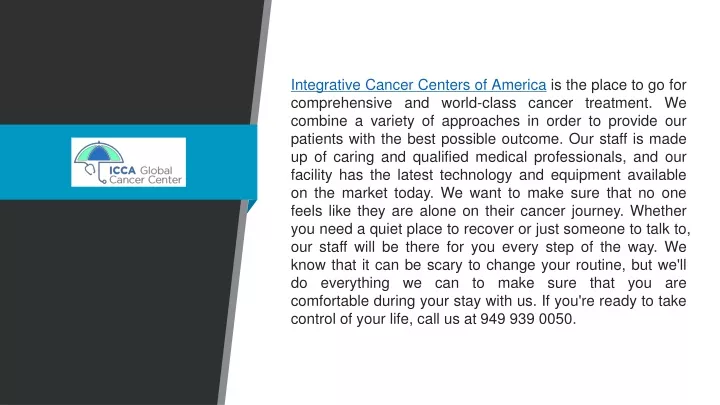 integrative cancer centers of america