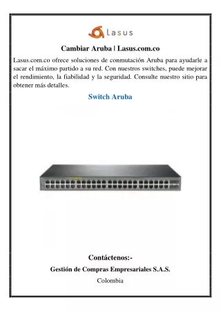 Cambiar Aruba | Lasus.com.co