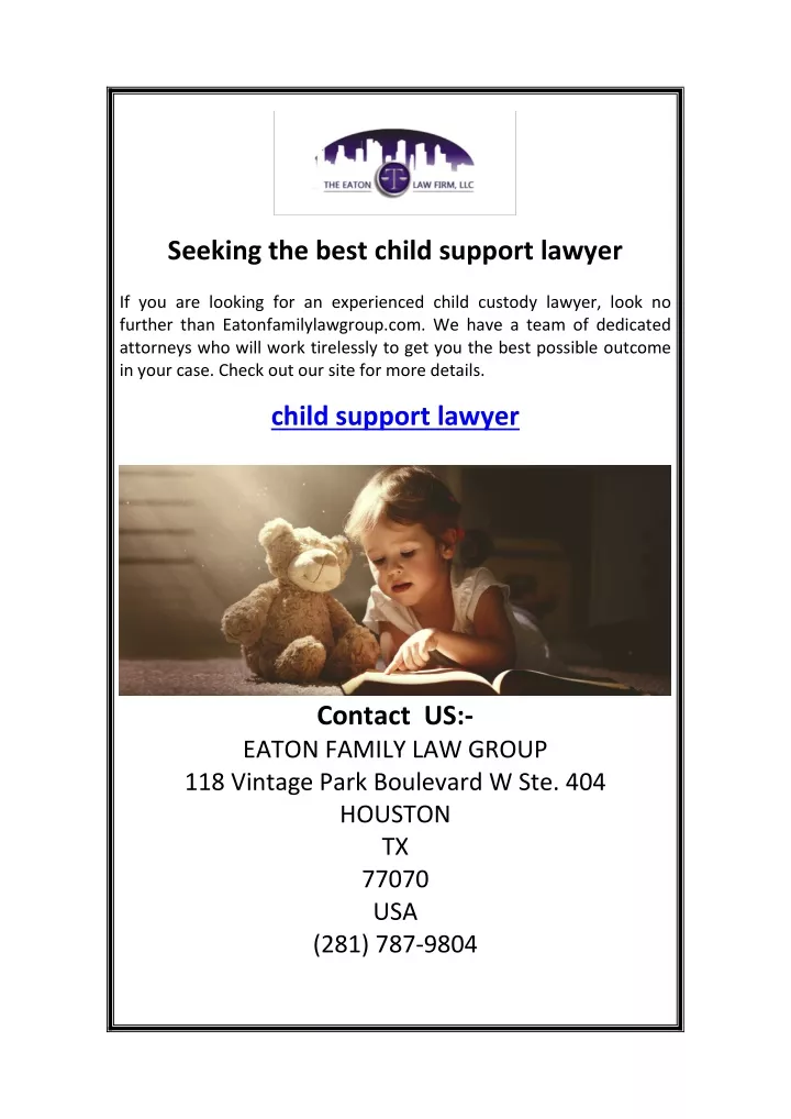 seeking the best child support lawyer