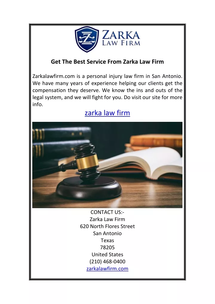 get the best service from zarka law firm