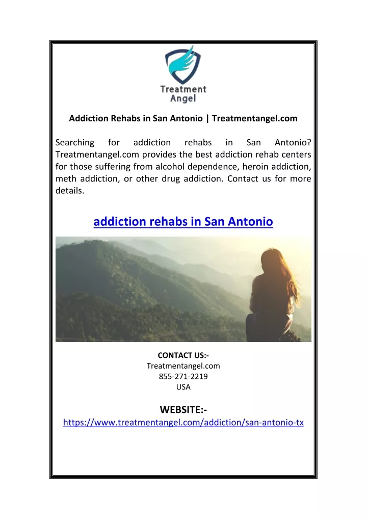 addiction rehabs in san antonio treatmentangel com