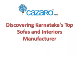 Sofas and Interiors Manufacturer in Kerala