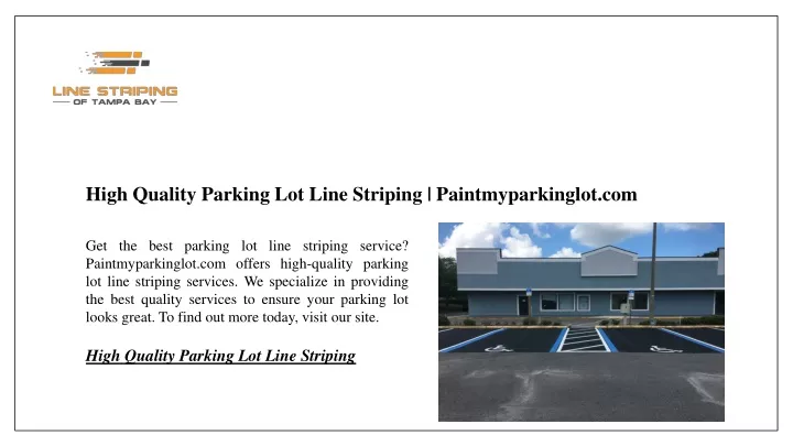 high quality parking lot line striping