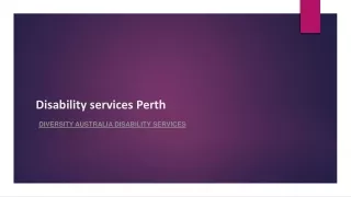 Disability services Perth