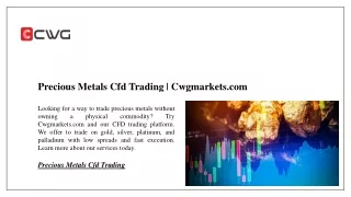 precious metals cfd trading cwgmarkets com