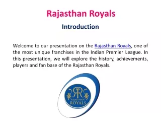 rajasthan royals