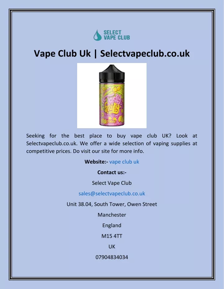 vape club uk selectvapeclub co uk