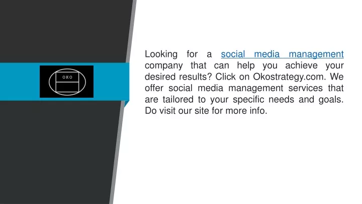 looking for a social media management company