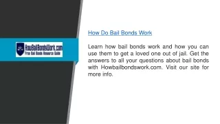 How Do Bail Bonds Work  Howbailbondswork.com