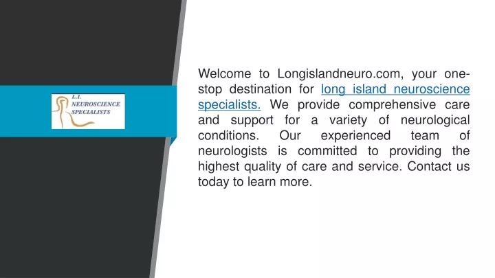 welcome to longislandneuro com your one stop