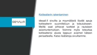 kotiteatterin rakentaminen ideaali fi sivuilta