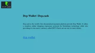Dcp Wallet  Dcp.cash