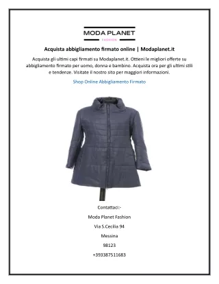Acquista abbigliamento firmato online  Modaplanet.it