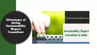advantages of hiring sustainability report consultant