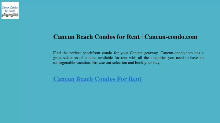 cancun beach condos for rent cancun condo