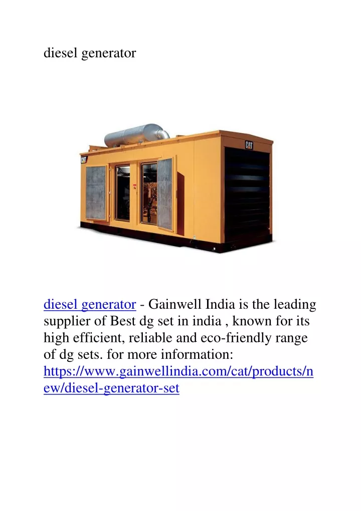 diesel generator